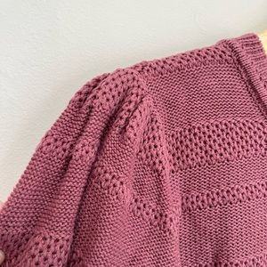 Pink/ Mauve Textured Cute Sweater ANA XL